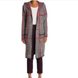 JOSEPH A Hooded Long Cardigan Sweater Coat NWT  Small, with pockets